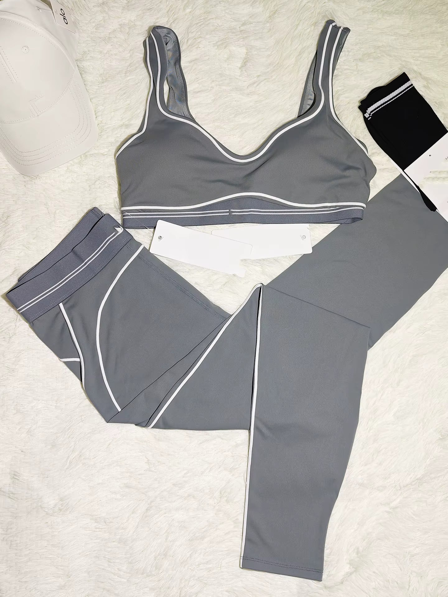 Women's High Waisted 2-Piece Sportswear Gym Leggings