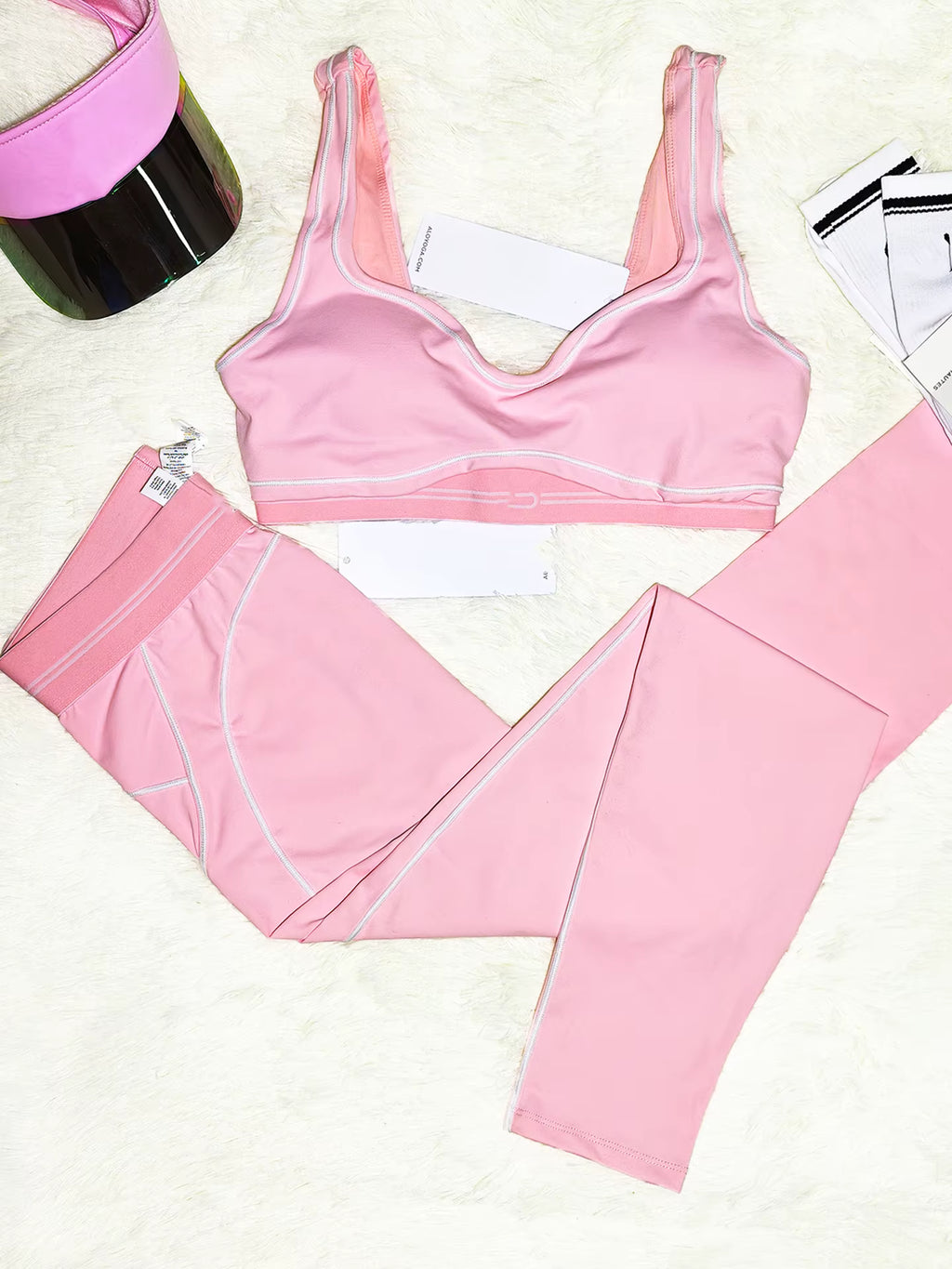 Women's High Waisted 2-Piece Sportswear Gym Leggings