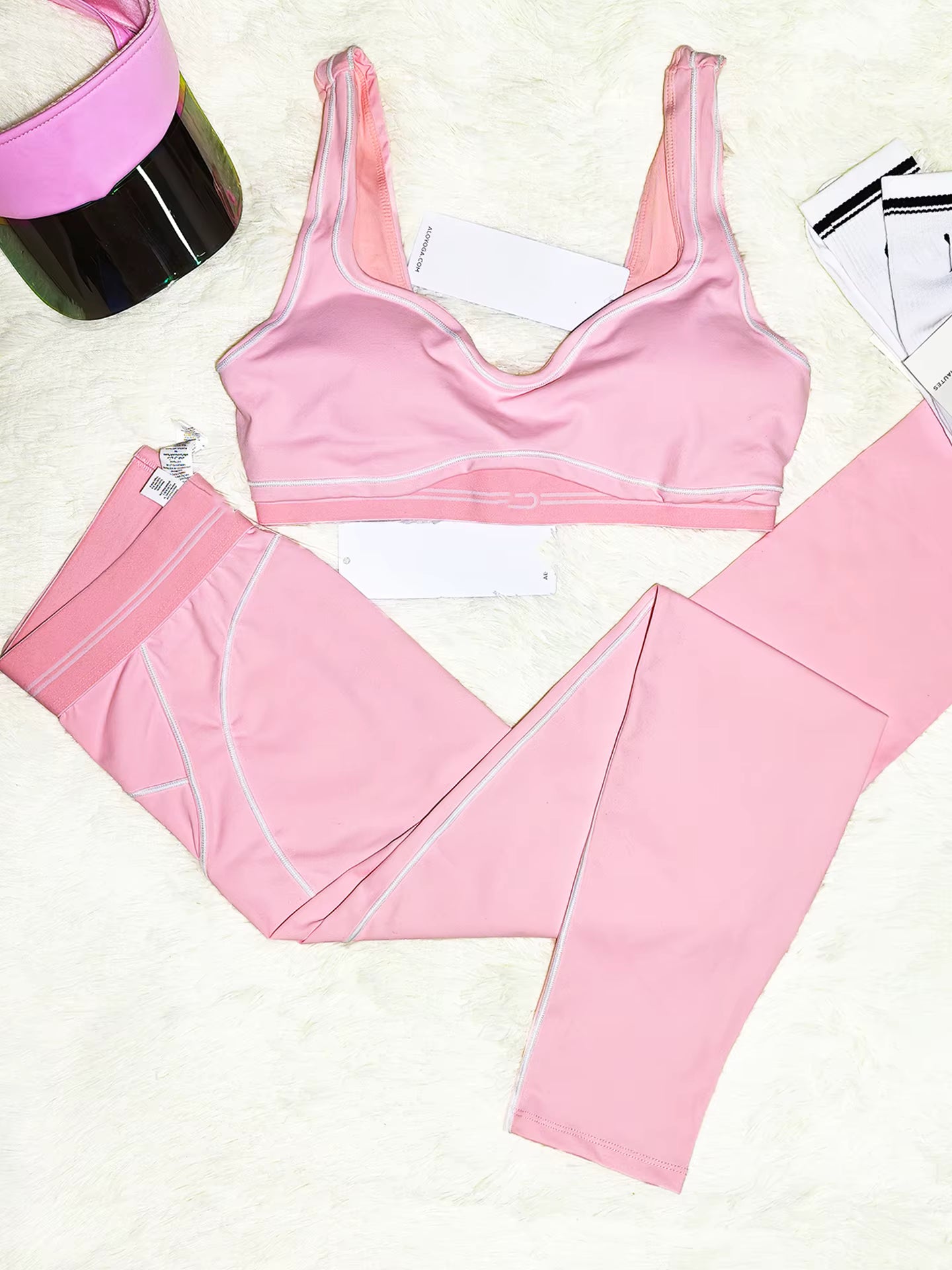Women's High Waisted 2-Piece Sportswear Gym Leggings